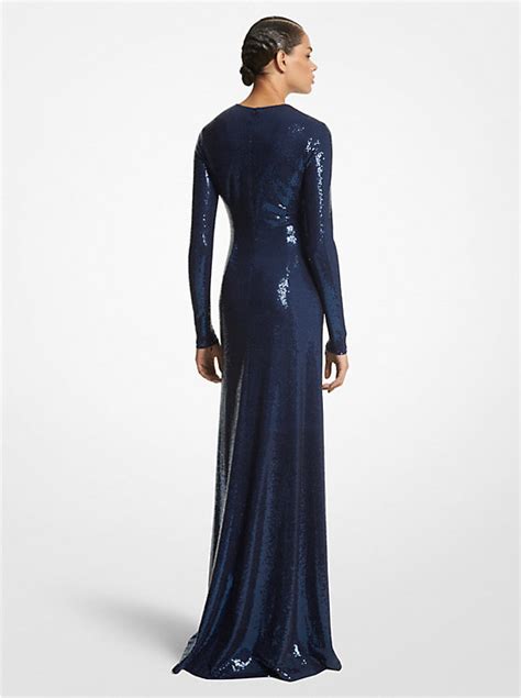 Paillette Matte Jersey Gown 